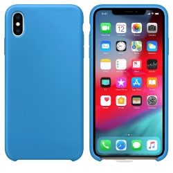   iPhone XS Max Silicone Case Soft Flexible Rubber hátlap, tok, kék