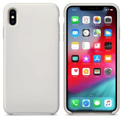   iPhone XS Max Silicone Case Soft Flexible Rubber hátlap, tok, szürke