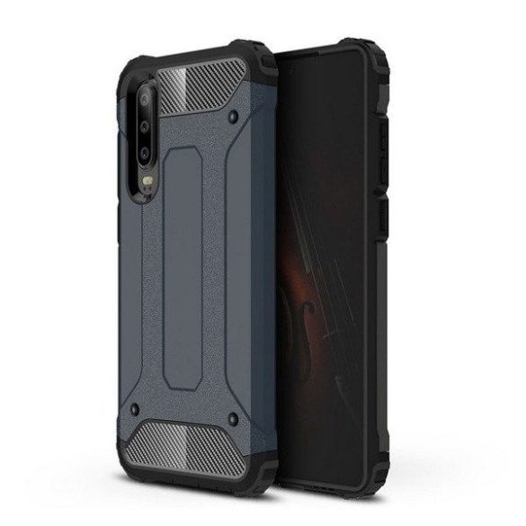 Hybrid Armor Tough Rugged Huawei P30 ütésálló hátlap, tok, kék