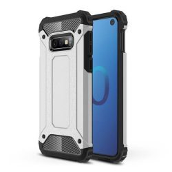   Hybrid Armor Tough Rugged Samsung Galaxy S10e ütésálló hátlap, tok, ezüst