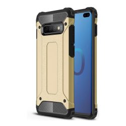   Hybrid Armor Tough Rugged Samsung Galaxy S10 Plus ütésálló hátlap, tok, arany