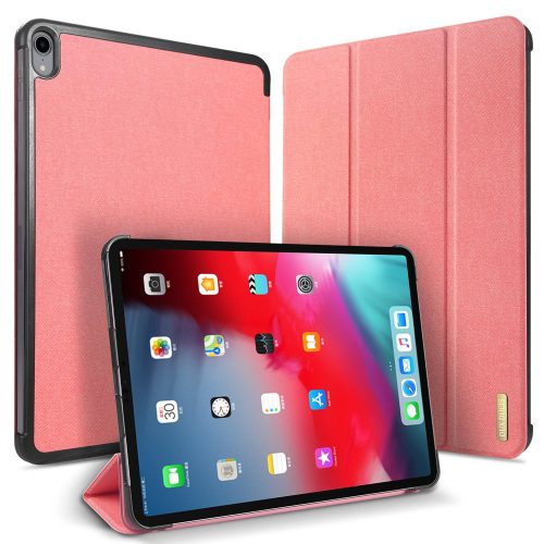 Dux Ducis Domo Series iPad Pro 11 (2018) oldalra nyíló smart tok, rózsaszín