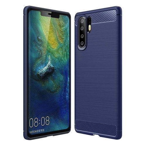 Carbon Case Flexible Huawei P30 Pro hátlap, tok, kék