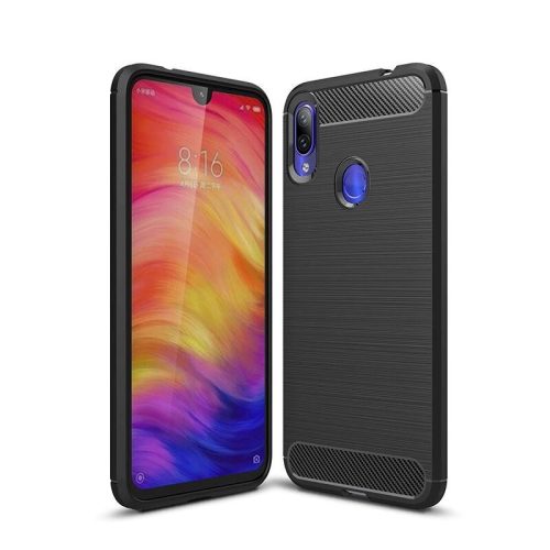 Xiaomi Redmi 7 Carbon Case TPU szilikon tok, fekete