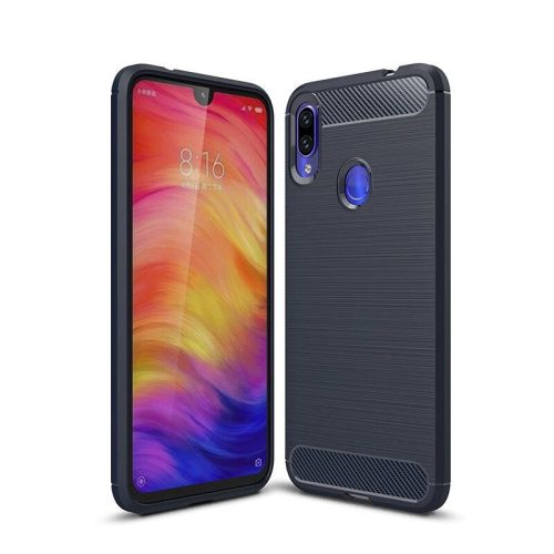 Xiaomi Redmi 7 Carbon Case TPU szilikon tok, sötétkék