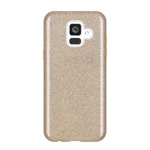 Wozinsky Glitter Case Shining Cover Samsung Galaxy A6 (2018) hátlap, tok, arany