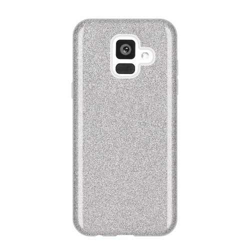 Wozinsky Glitter Case Shining Cover Samsung Galaxy A6 (2018) hátlap, tok, ezüst