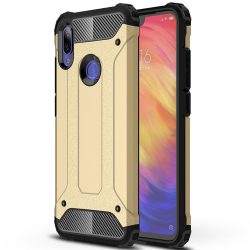   Hybrid Armor Tough Rugged Xiaomi Redmi Note 7 ütésálló hátlap, tok, arany