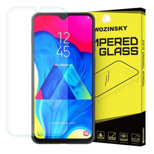 Wozinsky Samsung Galaxy M10 kijelzővédő edzett üvegfólia (tempered glass) 9H keménységű (nem teljes kijelzős 2D sík üvegfólia), átlátszó