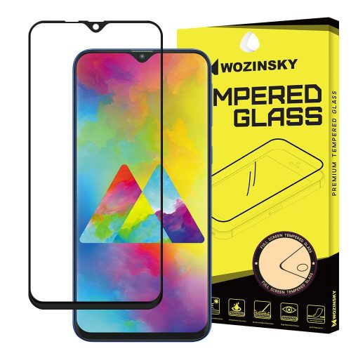 Wozinsky Glass Screen 5D Full Glue Samsung Galaxy M20 teljes kijelzős edzett üvegfólia, 9H keménységű, tokbarát, fekete