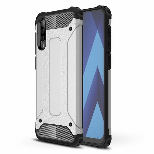 Hybrid Armor Tough Rugged Samsung Galaxy A50 ütésálló hátlap, tok, ezüst