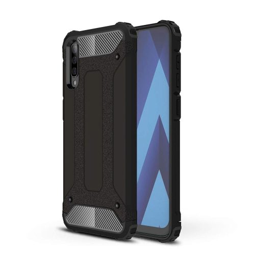 Hybrid Armor Tough Rugged Samsung Galaxy A70 ütésálló hátlap, tok, fekete