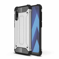   Hybrid Armor Tough Rugged Samsung Galaxy A70 ütésálló hátlap, tok, ezüst