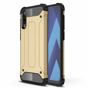 Hybrid Armor Tough Rugged Samsung Galaxy A70 ütésálló hátlap, tok, arany