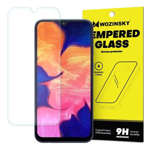 Wozinsky Samsung Galaxy A10 kijelzővédő edzett üvegfólia (tempered glass) 9H keménységű (nem teljes kijelzős 2D sík üvegfólia), átlátszó