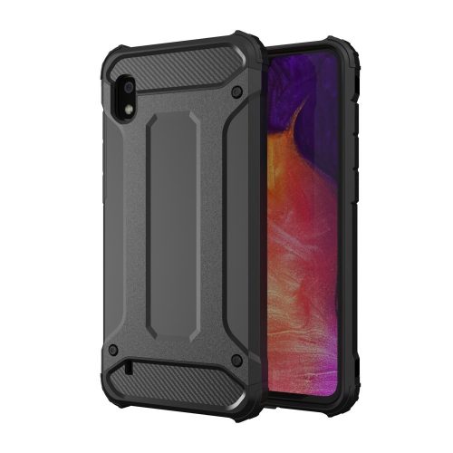 Hybrid Armor Tough Rugged Samsung Galaxy A10 ütésálló hátlap, tok, fekete