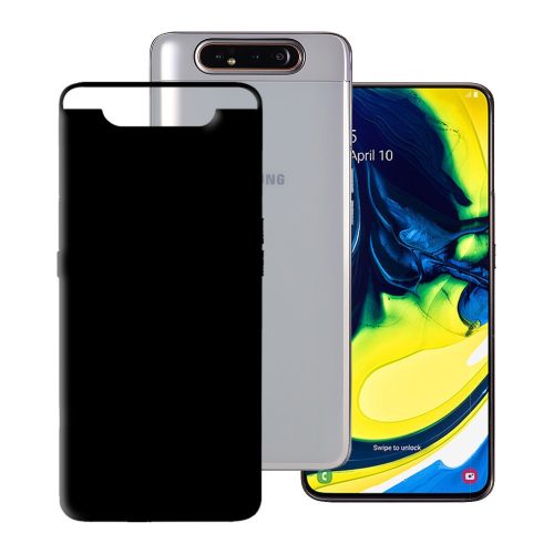 Samsung Galaxy A80 Soft Matt Gel TPU szilikon tok, fekete