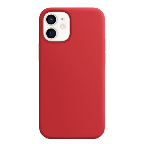 Silicone Case iPhone 12/12 Pro szilikon hátlap, tok, piros