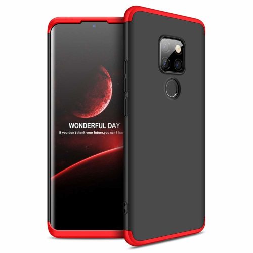 Full Body Case 360 Huawei Mate 30 Lite hátlap, tok, fekete-piros