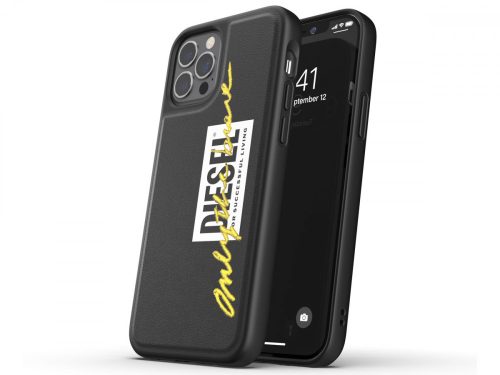 Diesel Moulded Case Embroidery 2 iPhone 12/12 Pro hátlap, tok, mintás, fekete