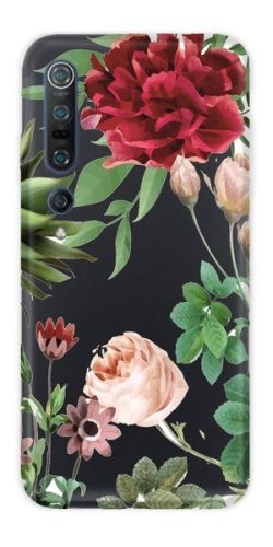 Casegadget Xiaomi Mi 10/Mi 10 Pro rózsa 2 mintás tok, hátlap, színes