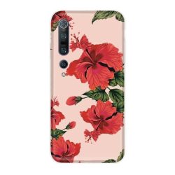   Casegadget Xiaomi Mi 10/Mi 10 Pro hibiszkusz mintás tok, hátlap, színes