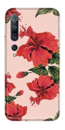 Casegadget Xiaomi Mi 10/Mi 10 Pro hibiszkusz mintás tok, hátlap, színes