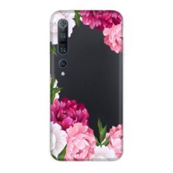   Casegadget Xiaomi Mi 10/Mi 10 Pro rózsa 3 mintás tok, hátlap, színes