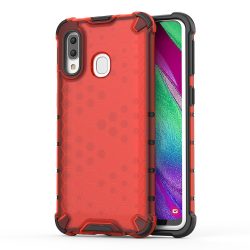   Samsung Galaxy A40 Honeycomb Case ütésálló hátlap, tok, piros