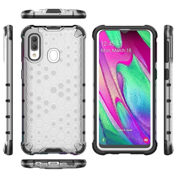 Samsung Galaxy A40 Honeycomb Case ütésálló hátlap, tok, piros