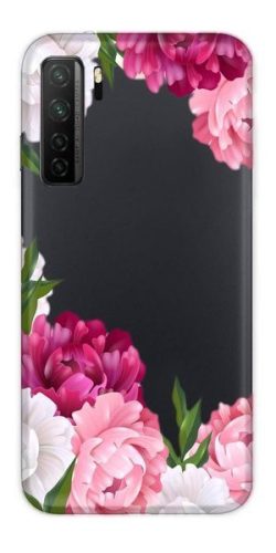 Casegadget Huawei P40 Lite 5G/Nova 7 SE rózsa 3 mintás tok, hátlap, színes