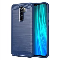   Carbon Case Flexible Xiaomi Redmi Note 8 Pro ütésálló hátlap, tok, sötétkék