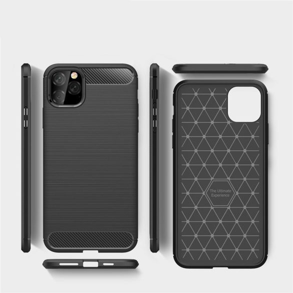 Carbon Case Flexible iPhone 11 hátlap, tok, sötétkék