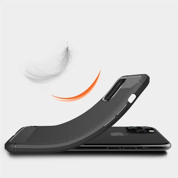 Carbon Case Flexible iPhone 11 hátlap, tok, sötétkék