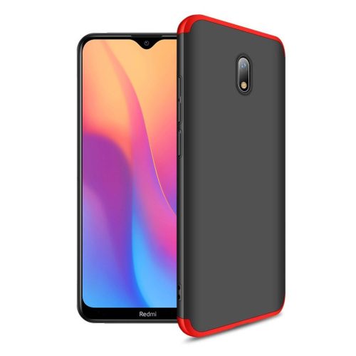 Full Body Case 360 Xiaomi Redmi 8A hátlap, tok, fekete-piros