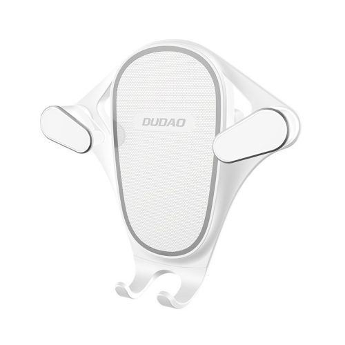 Dudao Gravity Car Mount Air Vent univerzális autós telefon tartó, automata, 4-6,5 colos eszközökre, fehér