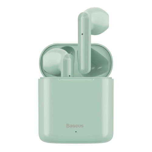 Baseus W09 Wireless Earphone, Headset, vezeték nélküli töltés funkcióval, zöld