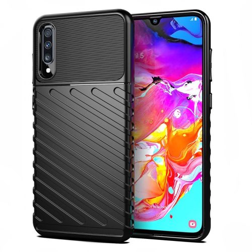 Armored Thunder Samsung Galaxy A70 ütésálló hátlap, tok, fekete