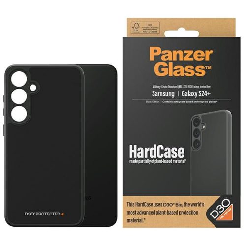 PanzerGlass hátlap, tok HardCase Samsung Galaxy S24 Plus D3O katonai minősítésű, fekete