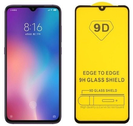 Xiaomi Redmi Note 9 5G, 5D Full Glue teljes kijelzős edzett üvegfólia, 9H keménységű, fekete