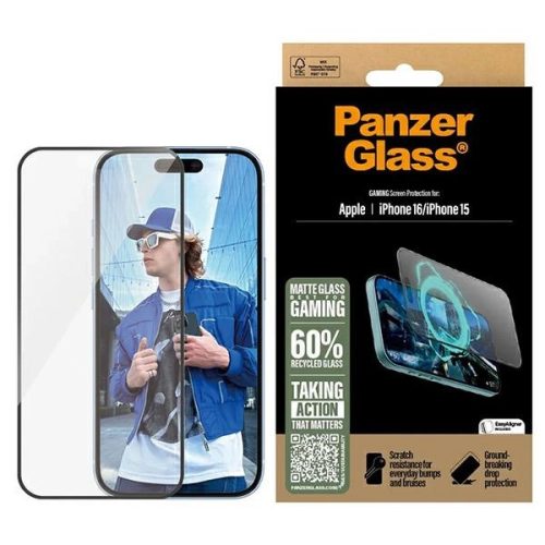 PanzerGlass Gaming Screen Protector iPhone 16 6.1" Ultra-Wide Fit 2857