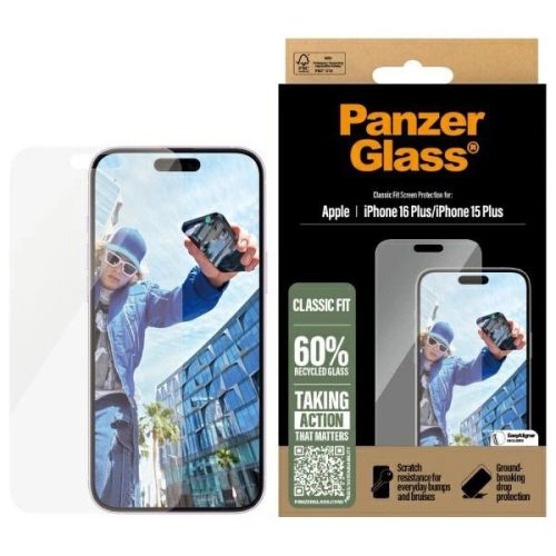 PanzerGlass Screen Protector iPhone 16 Plus 6.7" Classic Fit 2875