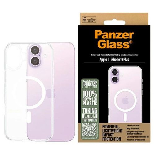 PanzerGlass HardCase iPhone 16 Plus 6.7" tok, fehér MagSafe 1293