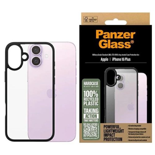 PanzerGlass HardCase iPhone 16 Plus 6.7" tok, fekete 1297