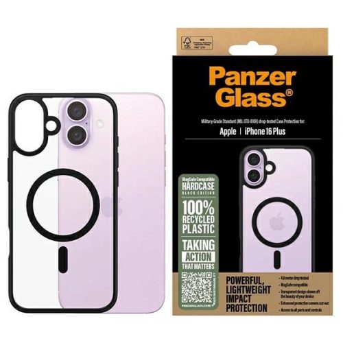 PanzerGlass HardCase iPhone 16 Plus 6.7" tok, fekete MagSafe 1303