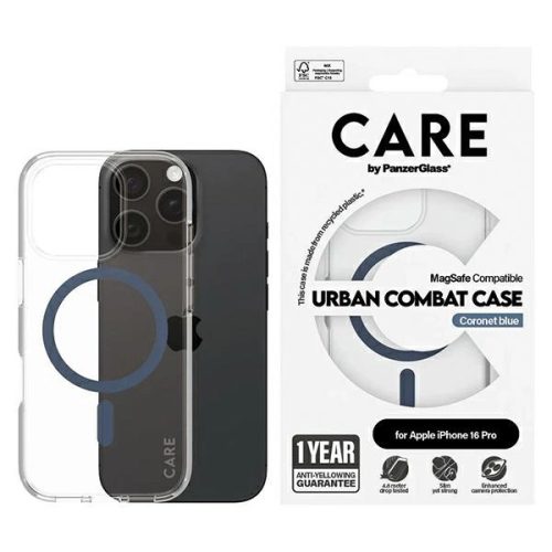 CARE by PanzerGlass Flagship Case iPhone 16 Pro 6.3" MagSafe tok, kék 1366