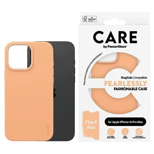 CARE by PanzerGlass Fashion Case iPhone 16 Pro Max 6.9" MagSafe tok, barackszín 1392