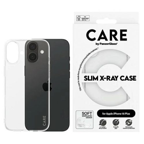 CARE by PanzerGlass X-Ray Soft Basic Case iPhone 16 Plus 6.7" tok, átlátszó 1443