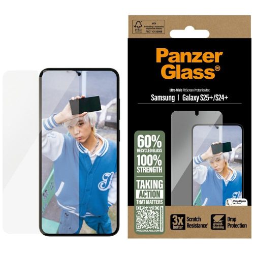 PanzerGlass Ultra-Wide Fit Samsung Galaxy S25 Plus edzett üvegfólia