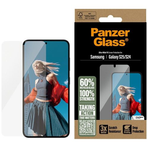 PanzerGlass Ultra-Wide Fit Samsung Galaxy S25 edzett üvegfólia